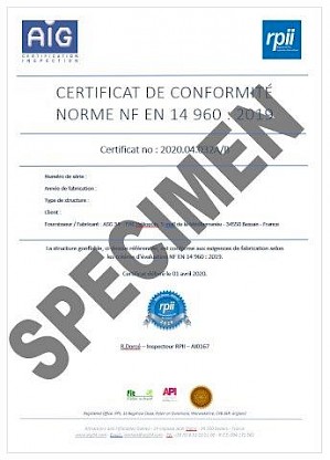 Certification AIG de votre kit costumes sumo gonflables taille adulte