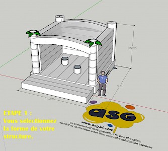 Votre Château Gonflable 5.2 sur Mesure
